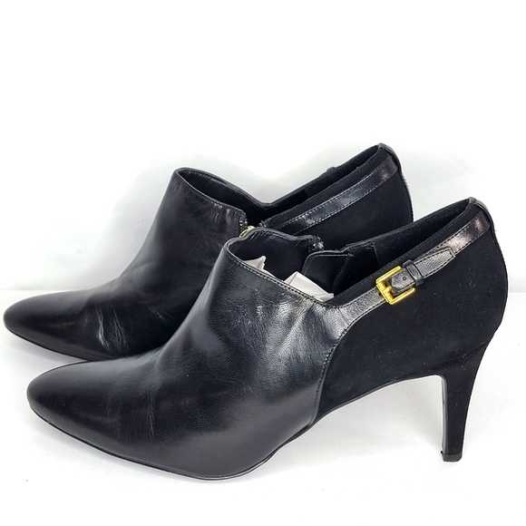Lauren Ralph Lauren Black Leather Booties Size 9B #1293 - Picture 3 of 10